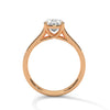 Oval Cut Double Row Pave Engagement Ring