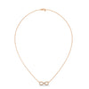 Infinite Sparkle Lab Grown Diamond Gold Infinity Pendant Chain
