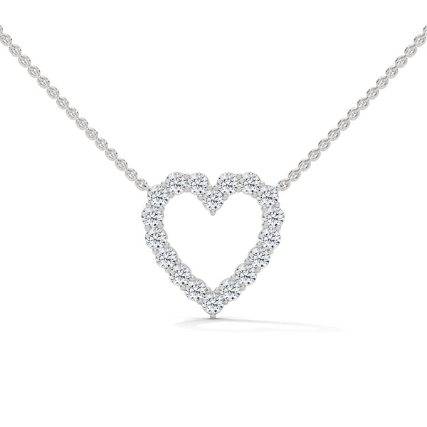 Heart of Brilliance Lab Grown Diamond Gold Pendant Chain