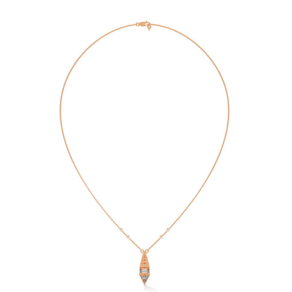 Modern Majesty: Lab Grown Diamond Geometric Gold Pendant Chain