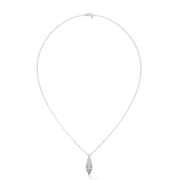 Modern Majesty: Lab Grown Diamond Geometric Gold Pendant Chain