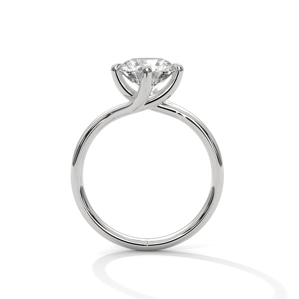 Classic Brilliance Round Cut Lab Grown Diamond Solitaire Gold Ring