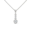 Modern elegance shines through the Trinity Radiance Pendant, featuring a graceful cascade of bezel-set diamonds in a sleek gold design.