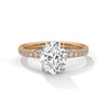 Classic Four Prong Setting Oval Cut Lab Grown Diamond Gold Ring