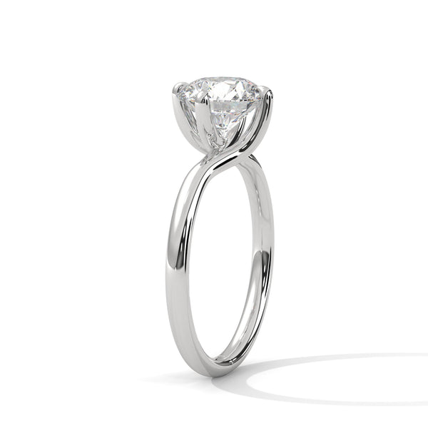 Classic Brilliance Round Cut Lab Grown Diamond Solitaire Gold Ring