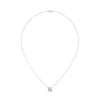 Round Bezel Lab Grown Diamond Gold Pendant Chain