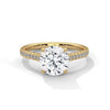 Classic Pave Engagement Ring with Round Cut Lab Grown Diamond