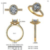 Oval Halo Lab Grown Diamond Gold Ring