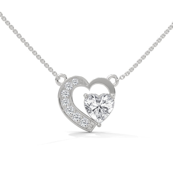 marquise cut Lab Grown Diamond Leaf Gold Pendant Chain
