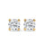 Round Prong Elegance Lab Grown Diamond Gold Stud Earrings