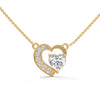 marquise cut Lab Grown Diamond Leaf Gold Pendant Chain