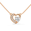 marquise cut Lab Grown Diamond Leaf Gold Pendant Chain