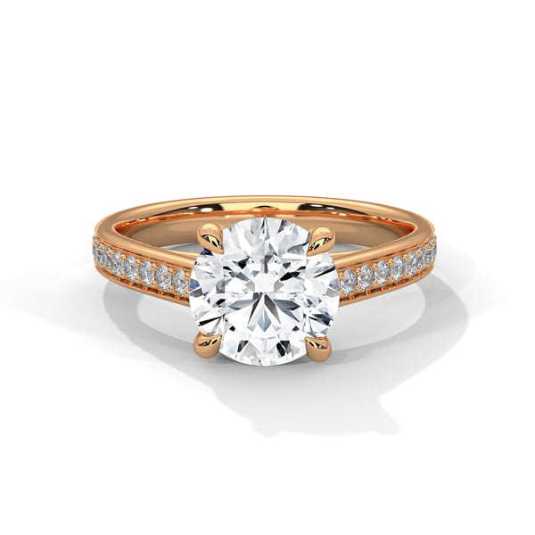 Classic Solitaire Lab Grown Diamond Gold Ring