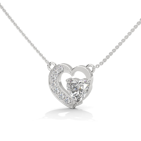 marquise cut Lab Grown Diamond Leaf Gold Pendant Chain