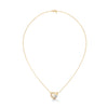 marquise cut Lab Grown Diamond Leaf Gold Pendant Chain