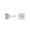Round Prong Elegance Lab Grown Diamond Gold Stud Earrings