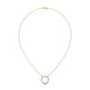 Eternal Circle Lab Grown Diamond Halo Gold Pendant Chain