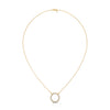 Eternal Circle Lab Grown Diamond Halo Gold Pendant Chain