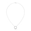 Eternal Circle Lab Grown Diamond Halo Gold Pendant Chain