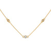 Lab Grown Diamond Station Gold Pendant Chain