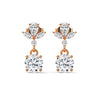 Petal Drop Elegance Lab Grown Diamond Gold Dangle Earrings