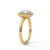 Classic Halo with Brilliant Round Center Lab Grown Diamond Gold Ring
