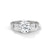 Round Center with Baguette Side Lab Grown Diamond Gold Ring