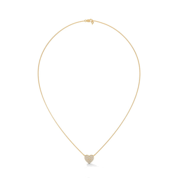 Eternal Love Lab Grown Diamond Heart Gold Pendant Chain