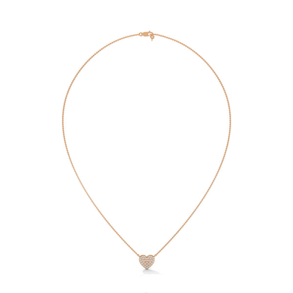 Eternal Love Lab Grown Diamond Heart Gold Pendant Chain