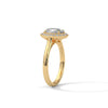 Oval Cut Halo Set Lab Grown Diamond Gold Ring