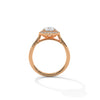 Oval Cut Halo Set Lab Grown Diamond Gold Ring