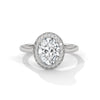 Oval Cut Halo Set Lab Grown Diamond Gold Ring