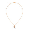 Lab Grown Emerald-Cut Diamond Gold Pendant Chain