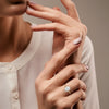 Oval Cut Halo Set Lab Grown Diamond Gold Ring