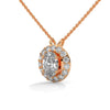 Oval Radiance Lab Grown Diamond Gold Pendant Chain
