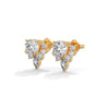 Blooming flower Lab Grown Diamond Floral Gold Earrings