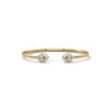 Gracefully curved and brilliantly adorned, the Luna Embrace bangle bracelet features 3.45 carats of oval-shaped diamonds in a 7-inch design—timeless elegance with a bold twist.