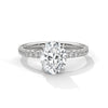 Classic Four Prong Setting Oval Cut Lab Grown Diamond Gold Ring
