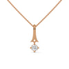 An elegant tribute to timeless style, the Golden Grace Solitaire Pendant highlights a brilliant diamond beneath a flowing gold ribbon-inspired bail.