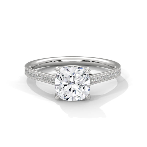 Cushion Cut Lab Grown Diamond Gold Ring