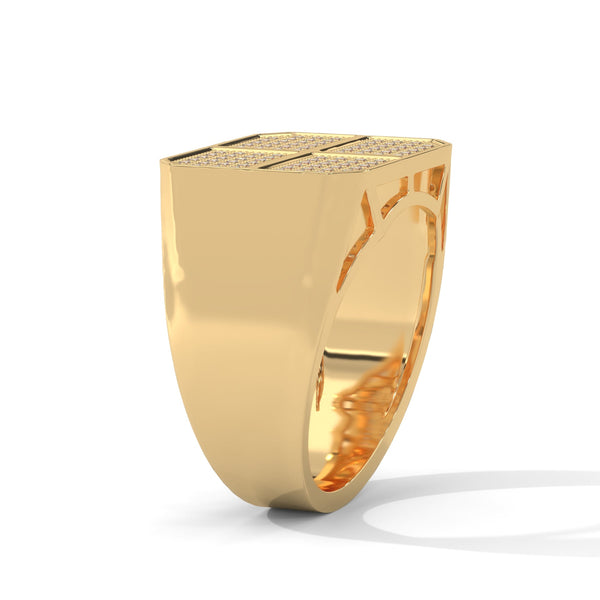 “Bold gold diamond ring crafted for modern style, offering luxury brilliance, premium craftsmanship, and a powerful statement of elegance.”