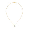 Eternal Glow Lab Grown Diamond Bezel Gold Pendant Chain