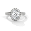 Oval Halo Lab Grown Diamond Gold Ring