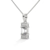 Emerald cut Lab Grown Diamond Gold Pendant Chain