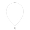Emerald cut Lab Grown Diamond Gold Pendant Chain