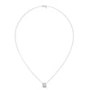 Timeless Halo Lab Grown Diamond Cushion Gold Pendant Chain