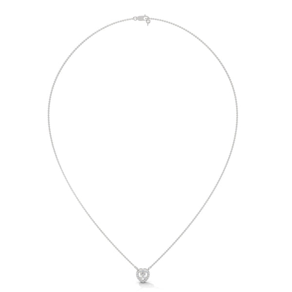 Heart of Brilliance Lab Grown Diamond Gold Pendant Chain