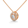 Lab Grown Diamond Teardrop Gold Pendant Chain