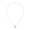 Lab Grown Diamond Teardrop Gold Pendant Chain