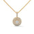 Radiant Circles Lab Grown Diamond Multi-Halo Gold Pendant